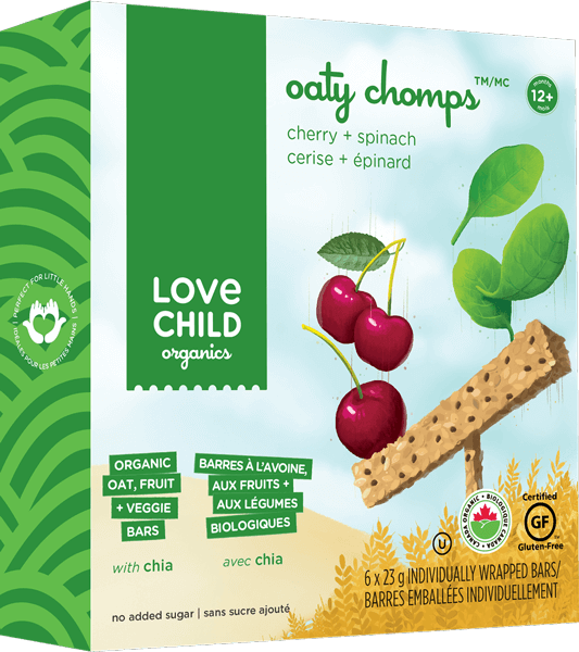 Love Child - Oaty Chomps Cherry Spinach, 6x23g