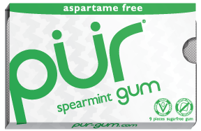 Pur Gum - Spearmint Gum, 9 Pcs