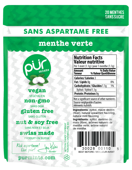 Pur Gum Spearmint Mints - 22g