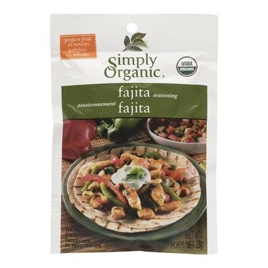 Simply Organic Fajita Seasoning Mix - 31g