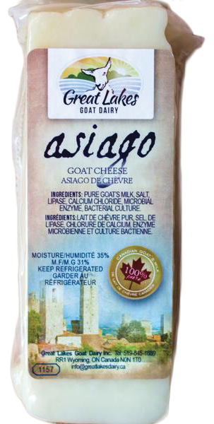Great Lakes Goat Dairy - Asiago Goat Cheese, 175g