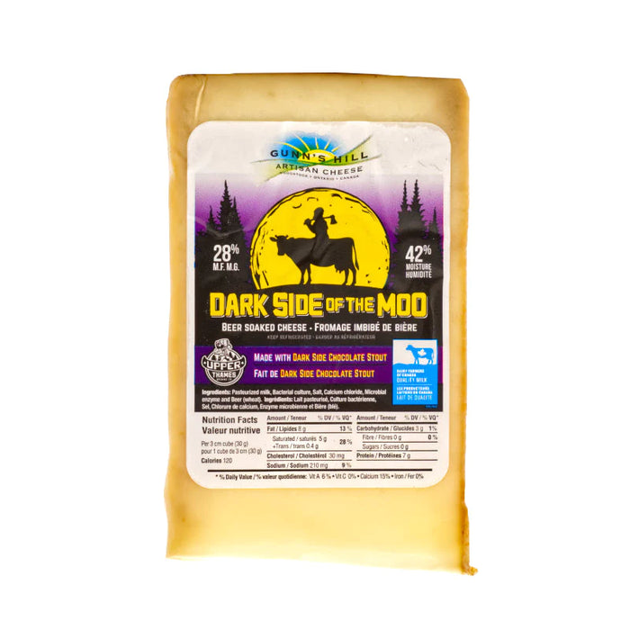 Gunn's Hill Artisan Cheese - Dark Side of the Moo Cheese, 225g