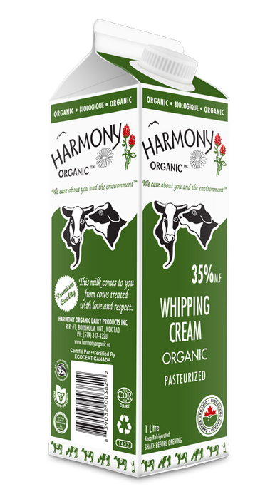 Harmony Organic - Organic 35% Whipping Cream, 1L