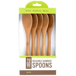 To-Go Ware - Reusable Bamboo Spoons, 5 Pack