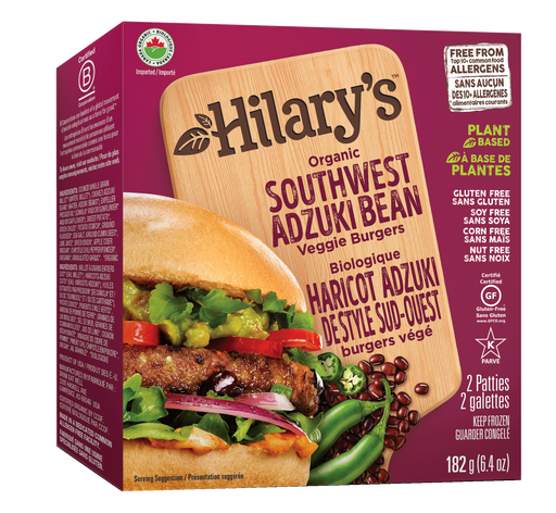 Hilary's Eat Well- Organic Southwest Adzuki Bean Burger, 182g