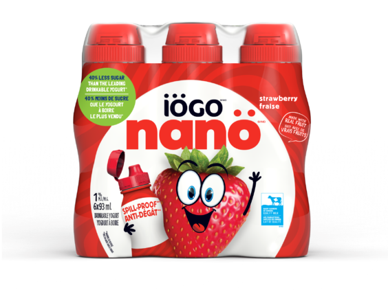 Iogo - Nano Strawberry Yogurt Drink, 6x93ml