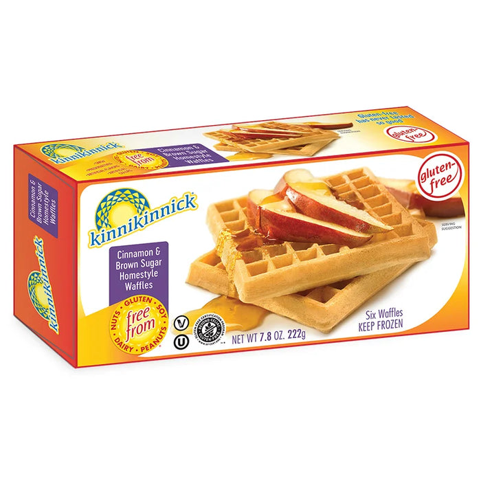 Kinnikinnick - Cinnamon and Brown Sugar Homestyle Waffles, 222g