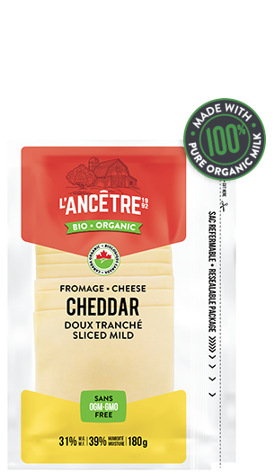 L'Ancetre - Organic Sliced Cheddar, 180g