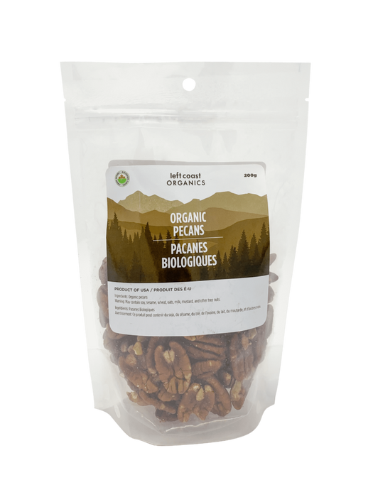 Left Coast Organics - Organic Pecans, Raw, 200g