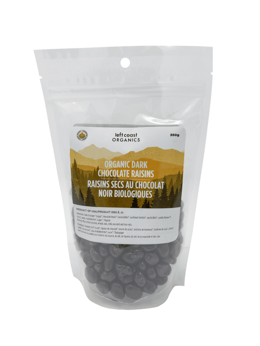 Left Coast Organics - Organic Chocolate Raisins, 350g