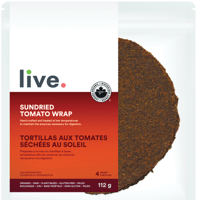 Live Organic Food Products Ltd. - Sundried Tomato Wrap, 112g