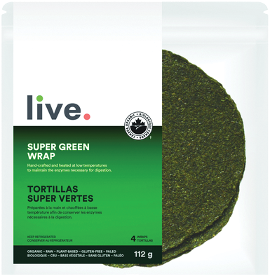 Live Organic Food Products Ltd. - Super Green Wrap, 112g