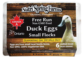 Nutri Spring Farms -Free Run Duck Eggs, 6 Large Eggs