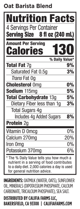 Califia Farms - Oat Barista Blend, 946ml