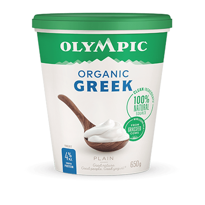 Olympic - Organic Greek Plain Yogurt 4% M.F., 650g