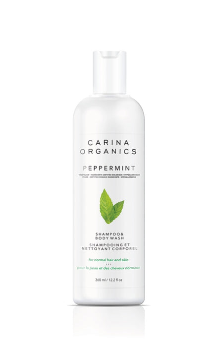 Carina Organics - Peppermint Shampoo & Body Wash, 360 ml