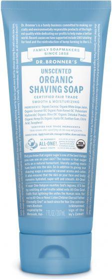 Dr. Bronner's - Shave Gel - Unscented - 207ml