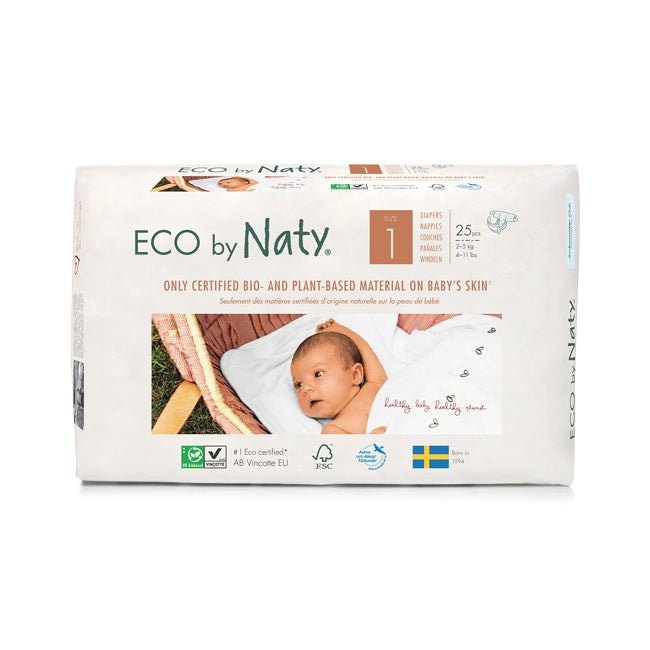 Eco by NATY - Baby Diapers (size 1, 4-11 lbs., 25 count)