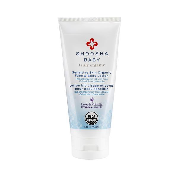 Shoosha - Sensitive Skin Organic Face & Body Lotion - Lavender Vanilla, 195g