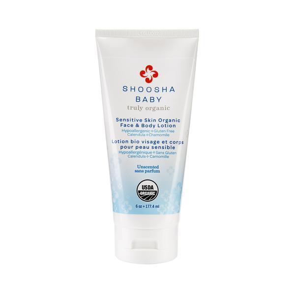 Shoosha - Sensitive Skin Organic Face & Body Lotion - Unscented, 195g