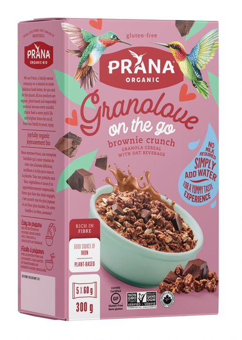 Prana - Granolove On The Go Brownie Crunch Organic Granola, 5 x 60 g