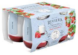 Riviera - Strawberry Goat Yogourt Petit Pot, 4x120g