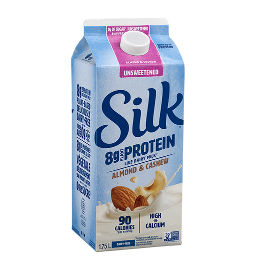 Silk - Unsweetened Original Almond & Cashew Protein Beverage, 1.72L