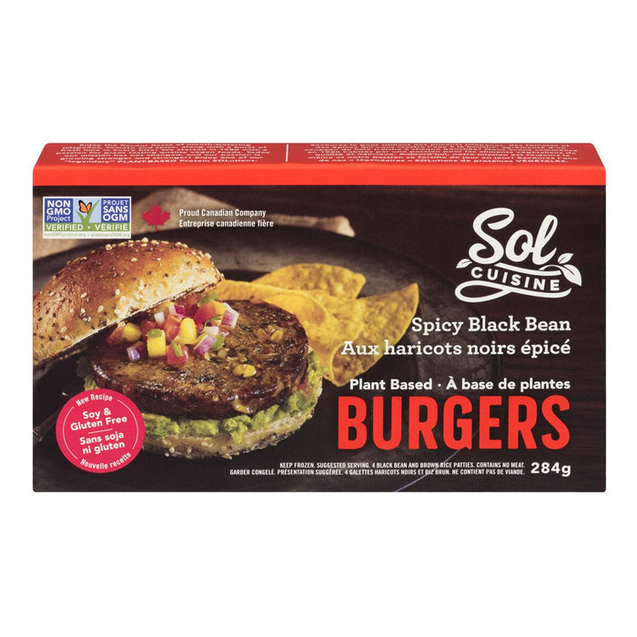 Sol Cuisine - Spicy Black Bean Burger, 284g