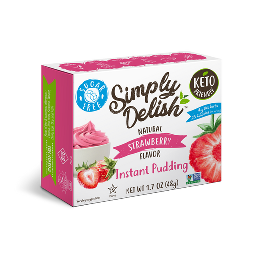 Simply Delish - Instant Pudding, Strawberry, 44g