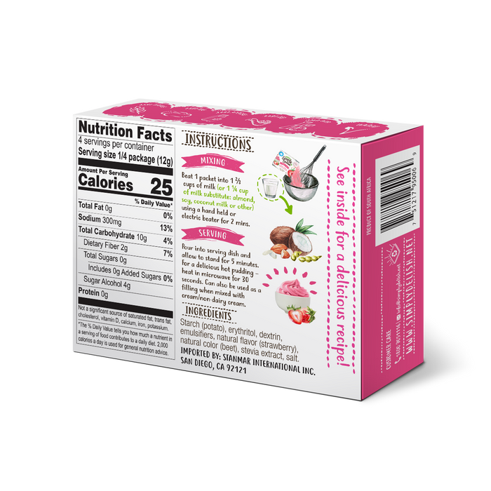 Simply Delish - Instant Pudding, Strawberry, 44g