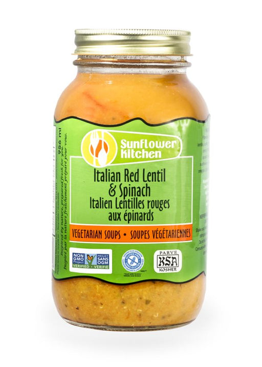 Sunflower Kitchen - Italian Red Lentil & Spinach Soup (Low Fat), 956ml