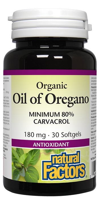 Natural Factors - Organic Oil of Oregano, 30 softgels