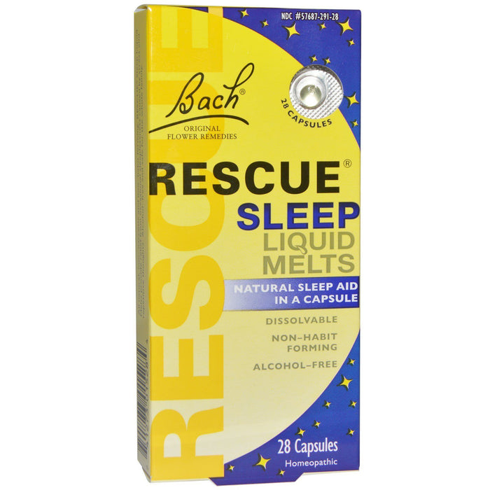 Bach Original Flower Remedies - Rescue Night Liquid Melts, 28 capsules