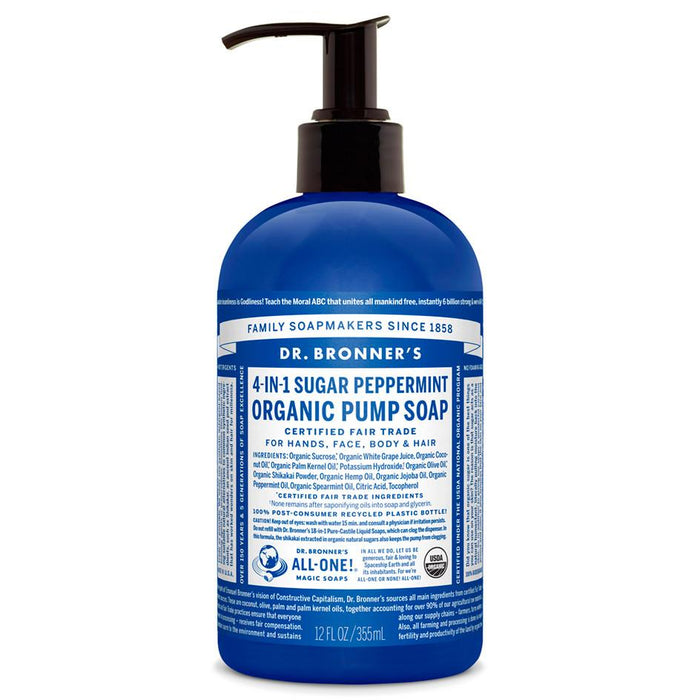 Dr. Bronner's - Pump Soap - Peppermint, 355mL