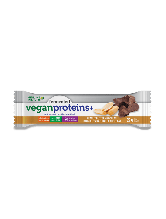 Genuine Health - Fermented Vegan Proteins+ Bar - Peanut Butter Chocolate, 55g