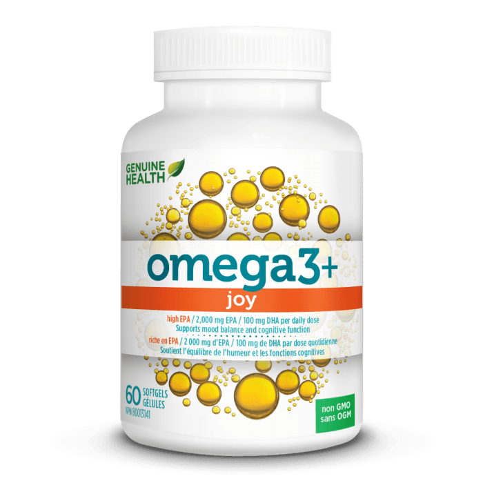 Genuine Health - omega3+ JOY, 60 Capsules