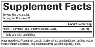 Natural Factors - Acetyl L-Carnitine - 500mg, 60 capsules