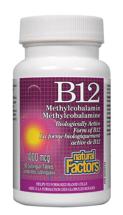 Natural Factors - Methyl B12 1000mcg, 90 tablets