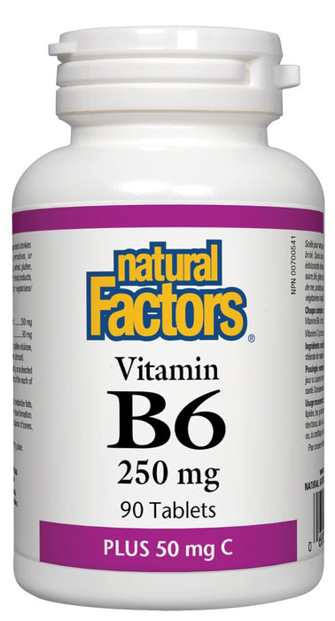 Natural Factors - Vitamin B6 with Vitamin C, 90 tablets