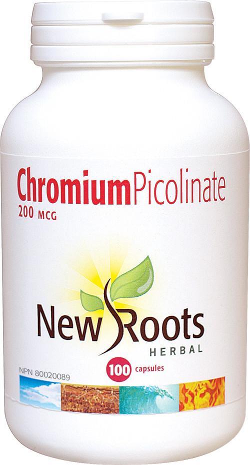 New Roots Herbal - Chromium Picolinate 200mcg, 100 capsules