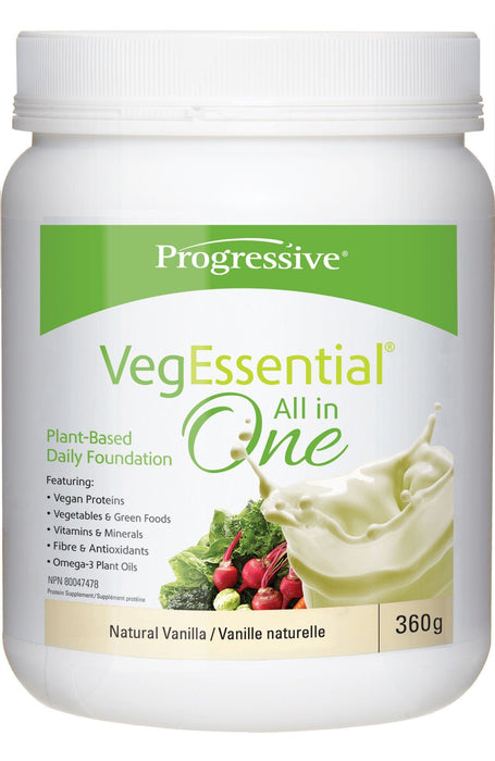 Progressive - VegEssential™ All in One Vanilla, 360g