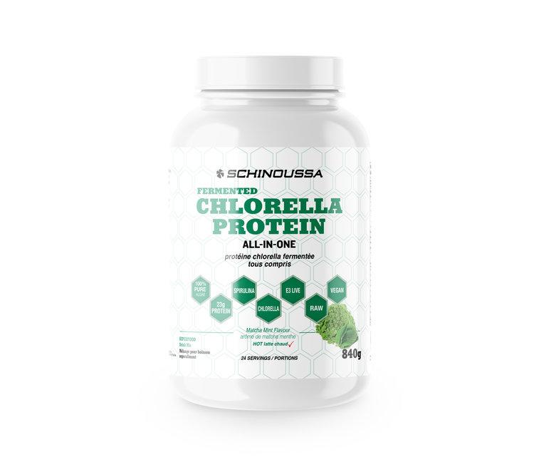 Schinoussa - Fermented Chlorella Protein - Matcha Mint, 840g