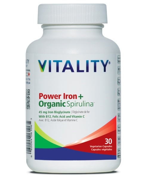 Vitality - Power Iron+org Spirulina 60day - 60caps