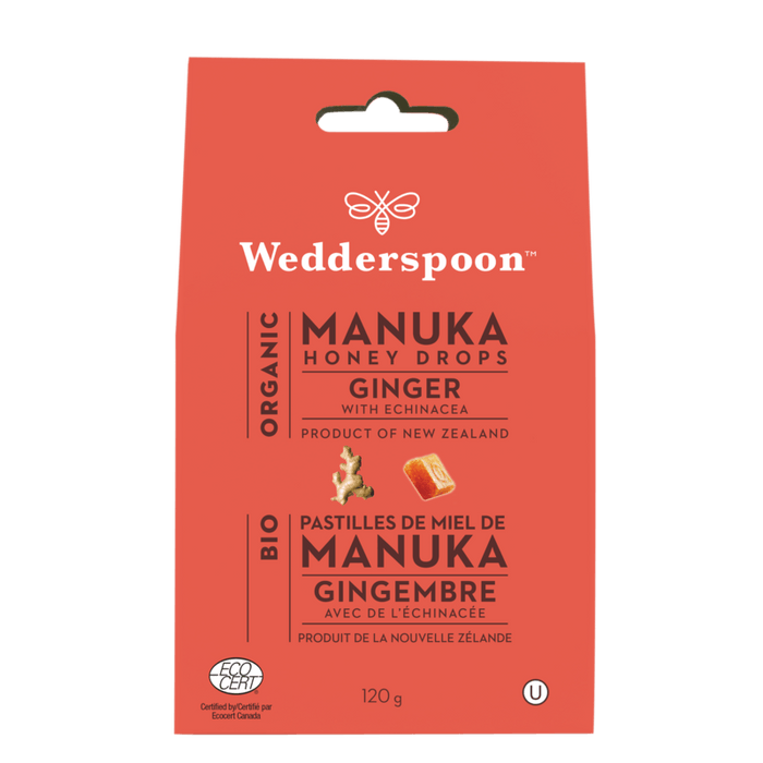 Wedderspoon - Org Manuka Ginger Honey Drops - 130g