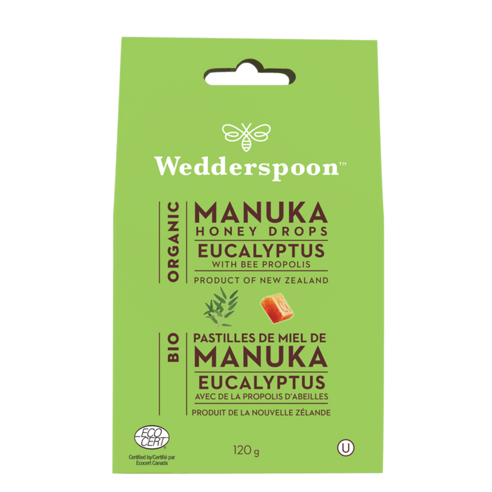 Wedderspoon - Organic Manuka Eucalyptus Honey Drops - 130g