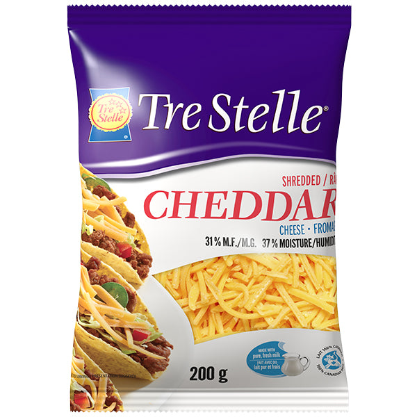 Tre Stelle - Mild Cheddar Shredded, 200g