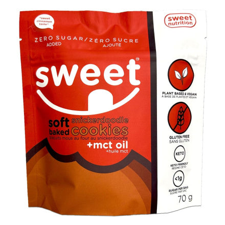 Sweet Nutrition - Soft Baked Snickerdoodle Cookies + MCT Oil, 70g