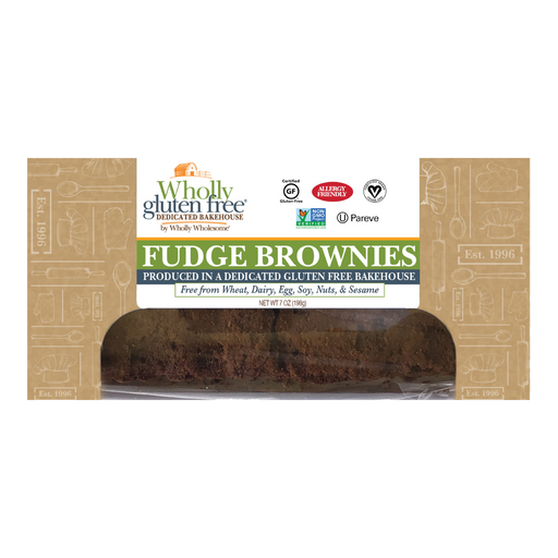 Wholly Wholesome - Gluten Free and Vegan Fudge Brownies, 198g