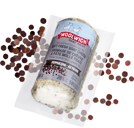Woolwich Goat Dairy - Chevrai Mini Goat Cheese Log Peppercorn, 113g