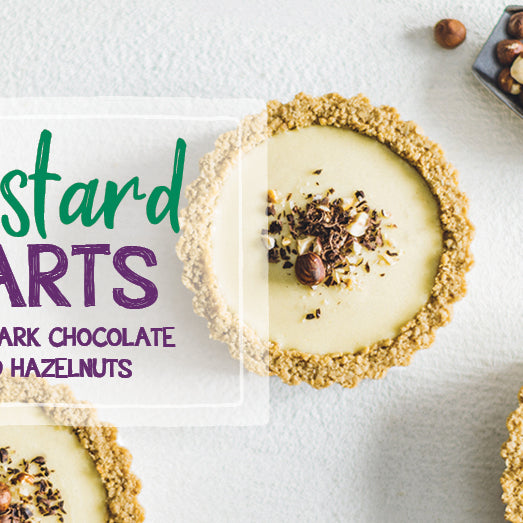 Custard Tarts With Dark Chocolate And Hazelnuts